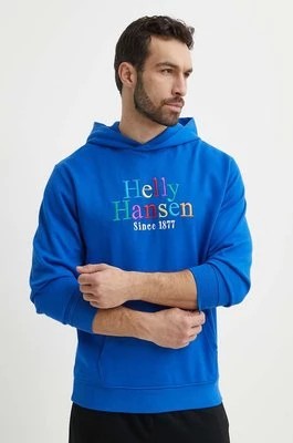 Zdjęcie produktu Helly Hansen bluza męska kolor niebieski z kapturem z aplikacją 53924