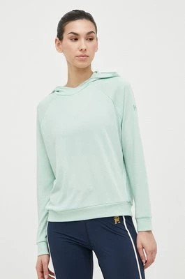 Zdjęcie produktu Helly Hansen bluza sportowa Inshore damska kolor turkusowy z kapturem gładka