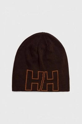 Zdjęcie produktu Helly Hansen czapka kolor brązowy z cienkiej dzianiny