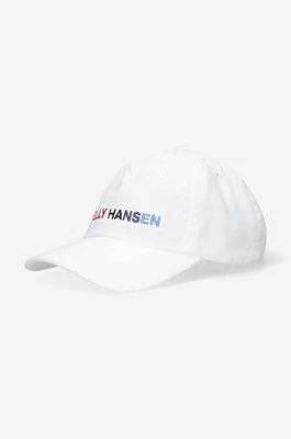 Zdjęcie produktu Helly Hansen czapka z daszkiem sztruksowa Graphic Cap kolor biały z aplikacją 48146-11