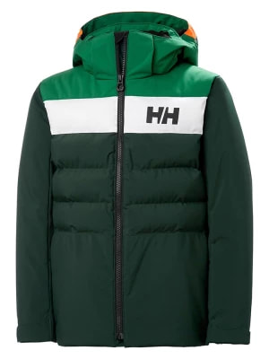 Zdjęcie produktu Helly Hansen Kurtka narciarska "Cyclone" w kolorze zielonym rozmiar: 164