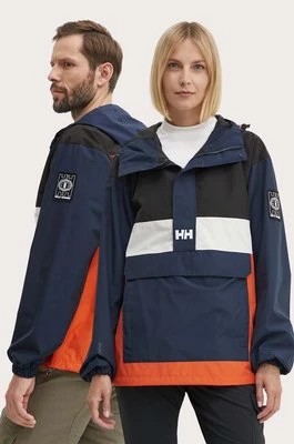 Zdjęcie produktu Helly Hansen kurtka przeciwdeszczowa kolor granatowy przejściowa oversize