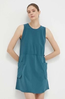 Zdjęcie produktu Helly Hansen sukienka sportowa Viken kolor turkusowy mini prosta 62820