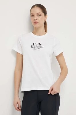 Zdjęcie produktu Helly Hansen t-shirt bawełniany damski kolor biały