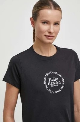 Zdjęcie produktu Helly Hansen t-shirt bawełniany damski kolor czarny