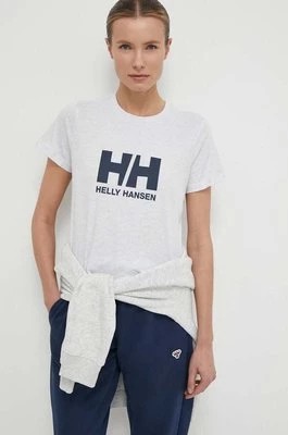 Zdjęcie produktu Helly Hansen t-shirt bawełniany damski kolor szary