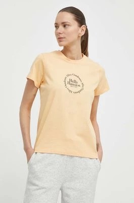 Zdjęcie produktu Helly Hansen t-shirt bawełniany damski kolor żółty