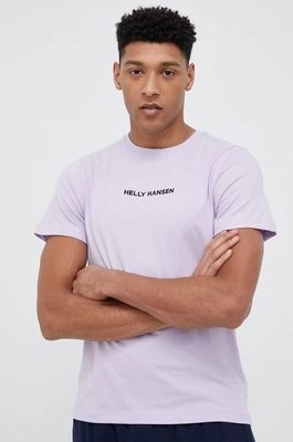 Zdjęcie produktu Helly Hansen t-shirt bawełniany kolor fioletowy wzorzysty 53936-697