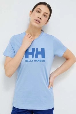 Zdjęcie produktu Helly Hansen t-shirt bawełniany kolor niebieski 34112-001