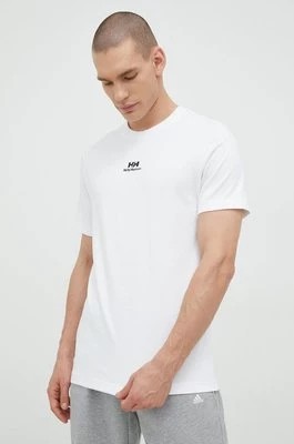 Zdjęcie produktu Helly Hansen t-shirt bawełniany YU PATCH T-SHIRT kolor biały z aplikacją 53391