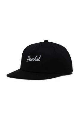 Zdjęcie produktu Herschel czapka z daszkiem 1218-0001-OS Embroidery kolor czarny z aplikacją