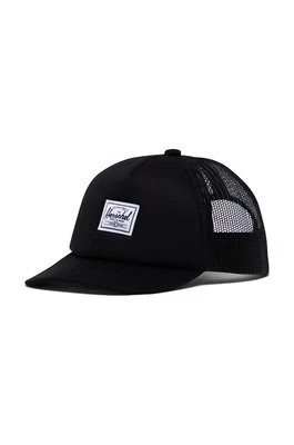 Zdjęcie produktu Herschel czapka z daszkiem Baby Whaler Mesh Cap kolor czarny gładka