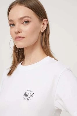 Zdjęcie produktu Herschel t-shirt bawełniany damski kolor biały