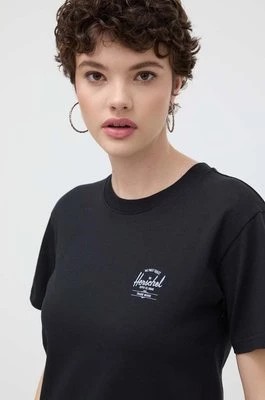 Zdjęcie produktu Herschel t-shirt bawełniany damski kolor czarny
