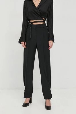 Zdjęcie produktu Herskind spodnie Logan damskie kolor czarny szerokie high waist