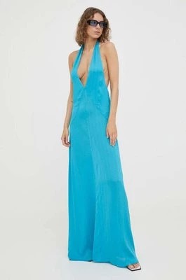 Zdjęcie produktu Herskind sukienka kolor turkusowy maxi rozkloszowana