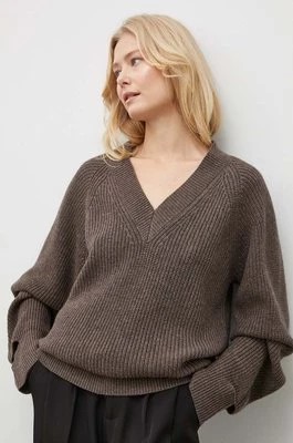 Zdjęcie produktu Herskind sweter wełniany damski kolor brązowy