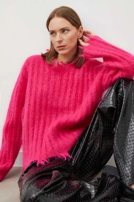 Zdjęcie produktu Herskind sweter wełniany damski kolor różowy