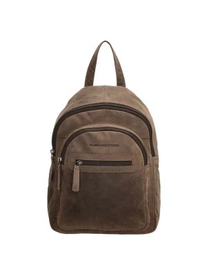 Zdjęcie produktu HIDE & STITCHES Skórzany plecak w kolorze jasnobrązowym - 22 x 32 x 9 cm rozmiar: onesize