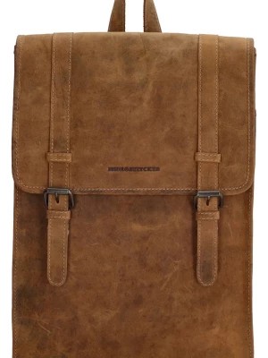 Zdjęcie produktu HIDE & STITCHES Skórzany plecak w kolorze jasnobrązowym - 29 x 40 x 8,5 cm rozmiar: onesize
