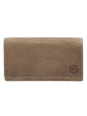 Zdjęcie produktu HIDE & STITCHES Skórzany portfel w kolorze szarobrązowym - 15,3 x 9 x 3 cm rozmiar: onesize