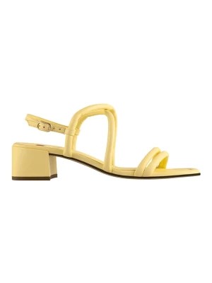 Zdjęcie produktu Högl Skórzane sandały "Uma" w kolorze żółtym na obcasie rozmiar: 38