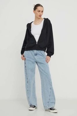 Zdjęcie produktu Hollister Co. bluza damska kolor czarny z kapturem gładka