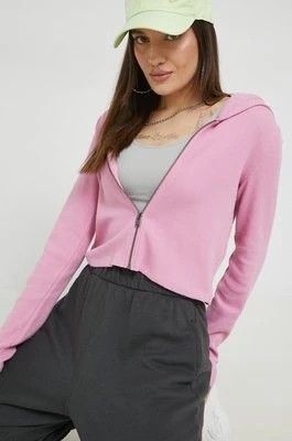 Zdjęcie produktu Hollister Co. bluza damska kolor fioletowy z kapturem gładka