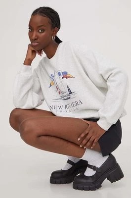 Zdjęcie produktu Hollister Co. bluza damska kolor szary z nadrukiem
