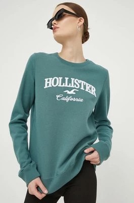 Zdjęcie produktu Hollister Co. bluza damska kolor zielony z aplikacją
