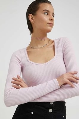 Zdjęcie produktu Hollister Co. bluzka damska kolor różowy gładka
