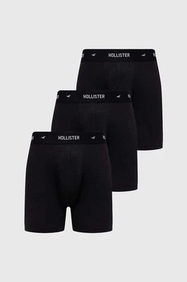 Zdjęcie produktu Hollister Co. bokserki 3-pack męskie kolor czarny