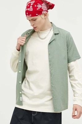 Zdjęcie produktu Hollister Co. koszula bawełniana męska kolor zielony regular
