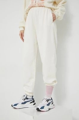 Zdjęcie produktu Hollister Co. spodnie dresowe damskie kolor beżowy gładkie