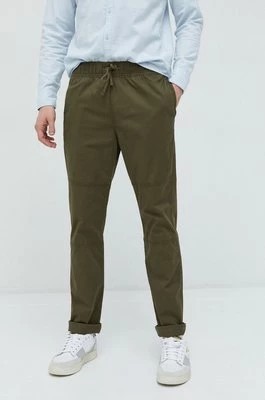 Zdjęcie produktu Hollister Co. spodnie męskie kolor zielony dopasowane