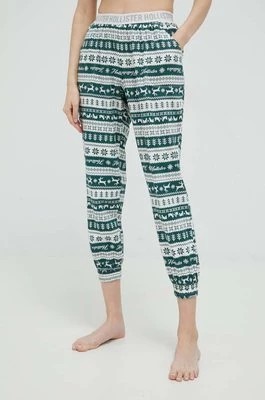 Zdjęcie produktu Hollister Co. spodnie piżamowe damskie kolor zielony