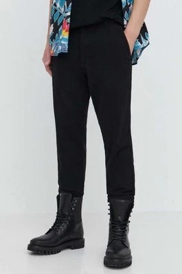 Zdjęcie produktu Hollister Co. spodnie z domieszką lnu kolor czarny proste