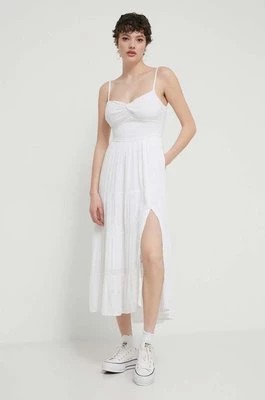 Zdjęcie produktu Hollister Co. sukienka kolor biały maxi rozkloszowana