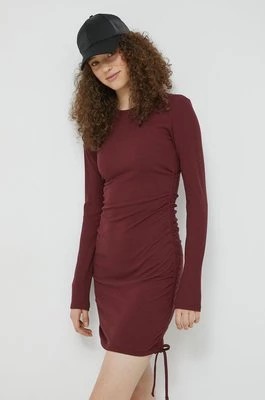 Zdjęcie produktu Hollister Co. sukienka kolor bordowy mini dopasowana