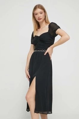 Zdjęcie produktu Hollister Co. sukienka kolor czarny midi rozkloszowana