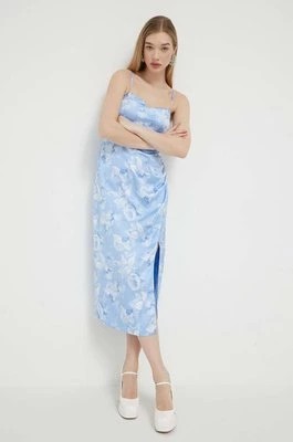 Zdjęcie produktu Hollister Co. sukienka kolor niebieski midi dopasowana