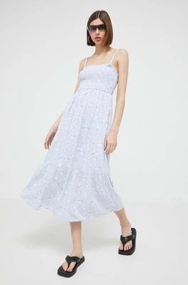Zdjęcie produktu Hollister Co. sukienka kolor niebieski midi rozkloszowana