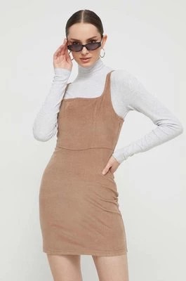 Zdjęcie produktu Hollister Co. sukienka sztruksowa kolor brązowy mini rozkloszowana