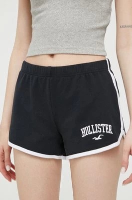 Zdjęcie produktu Hollister Co. szorty damskie kolor czarny z aplikacją high waist