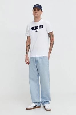 Zdjęcie produktu Hollister Co. t-shirt bawełniany 5-pack męski kolor biały z aplikacją