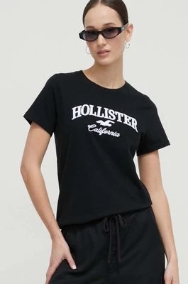 Zdjęcie produktu Hollister Co. t-shirt bawełniany damski kolor czarny
