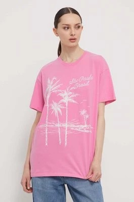 Zdjęcie produktu Hollister Co. t-shirt bawełniany damski kolor różowy