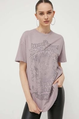 Zdjęcie produktu Hollister Co. t-shirt bawełniany kolor fioletowy
