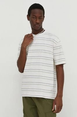 Zdjęcie produktu Hollister Co. t-shirt bawełniany męski kolor beżowy wzorzysty