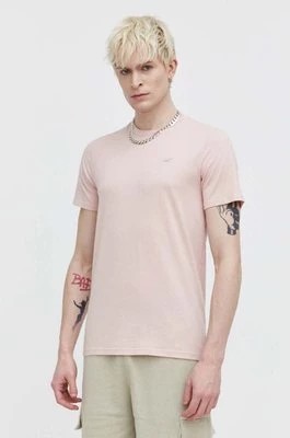 Zdjęcie produktu Hollister Co. t-shirt bawełniany męski kolor różowy gładki